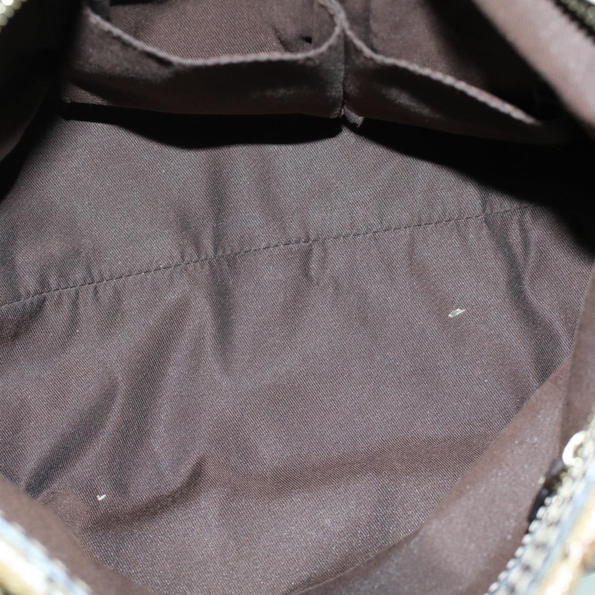 GUCCI GG Canvas Hand Bag Coated Canvas Beige Dark Brown 223962 hk739