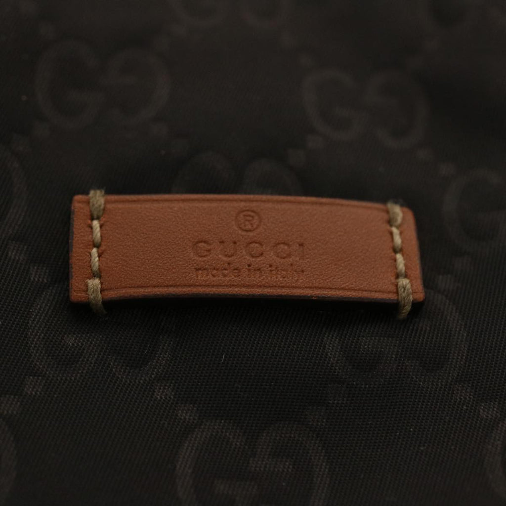 GUCCI GG Canvas Tote Bag Nylon Leather Black Brown 282439 hk770