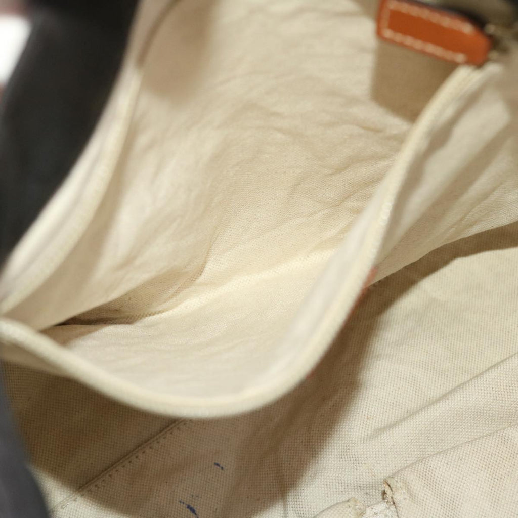 GUCCI GG Canvas Tote Bag Nylon Leather Black Brown 282439 hk770