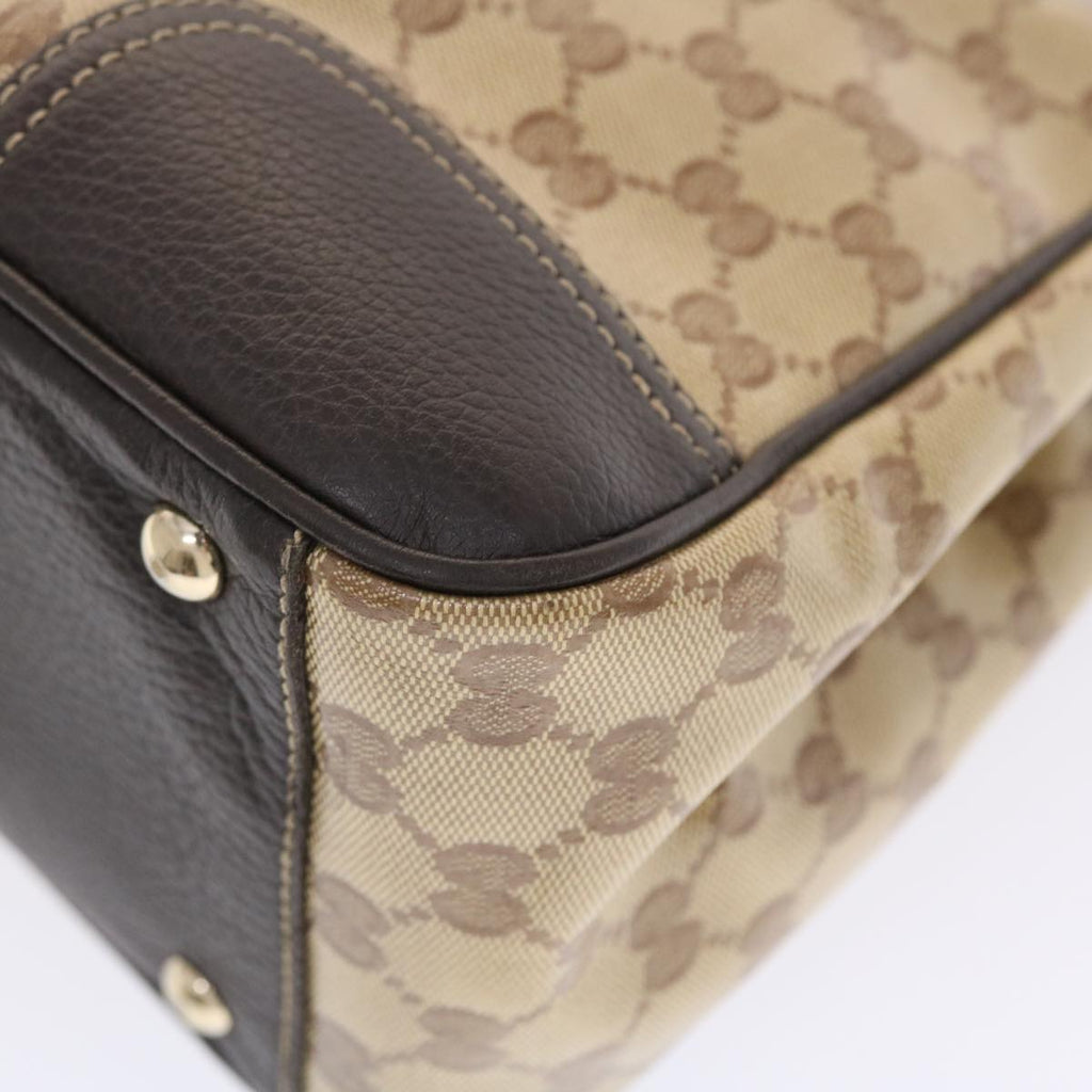GUCCI GG Crystal Canvas Web Sherry Line Shoulder Bag Beige 293599 hk775
