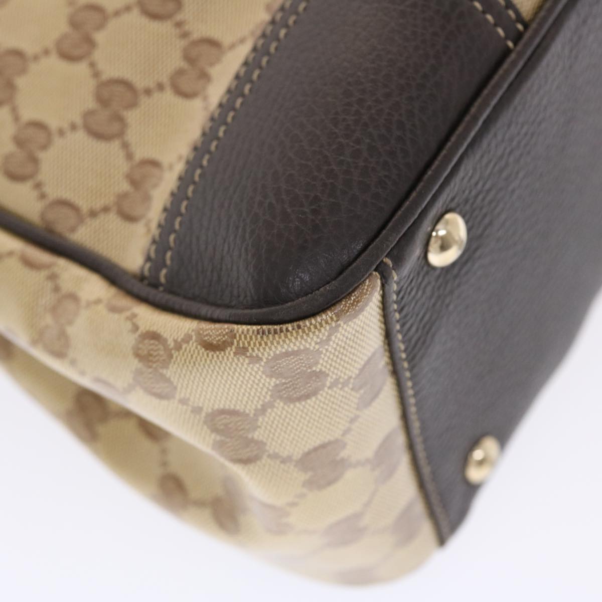 GUCCI GG Crystal Canvas Web Sherry Line Shoulder Bag Beige 293599 hk775