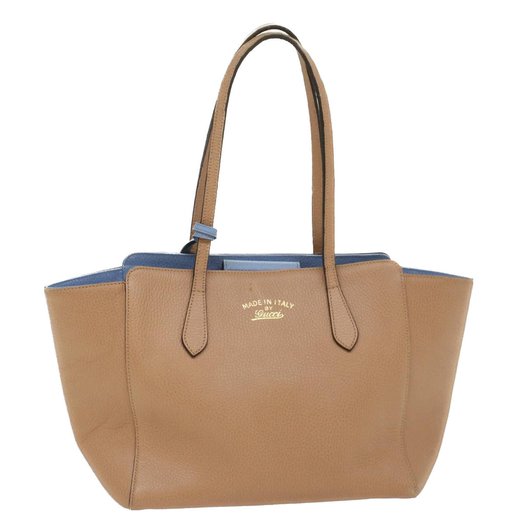 GUCCI Tote Bag Leather Beige 354408 hk837