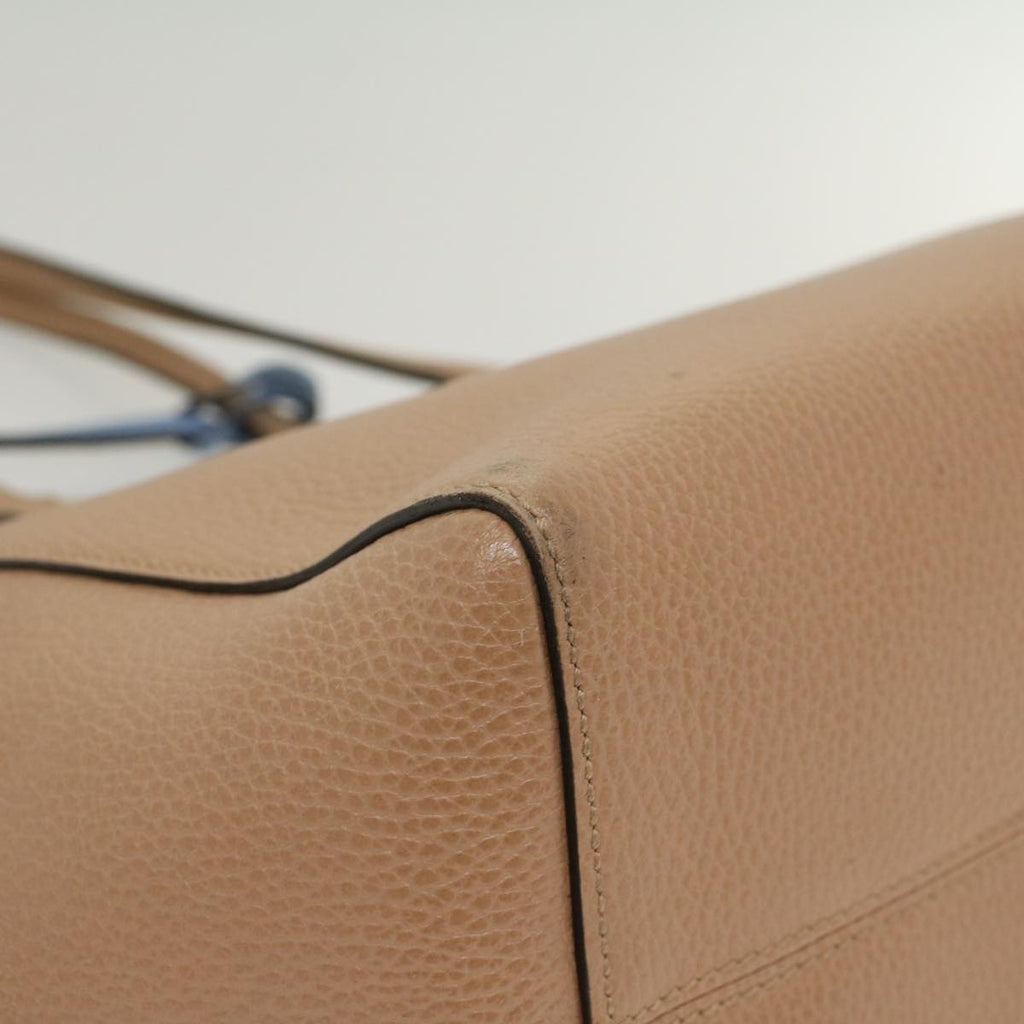 GUCCI Tote Bag Leather Beige 354408 hk837