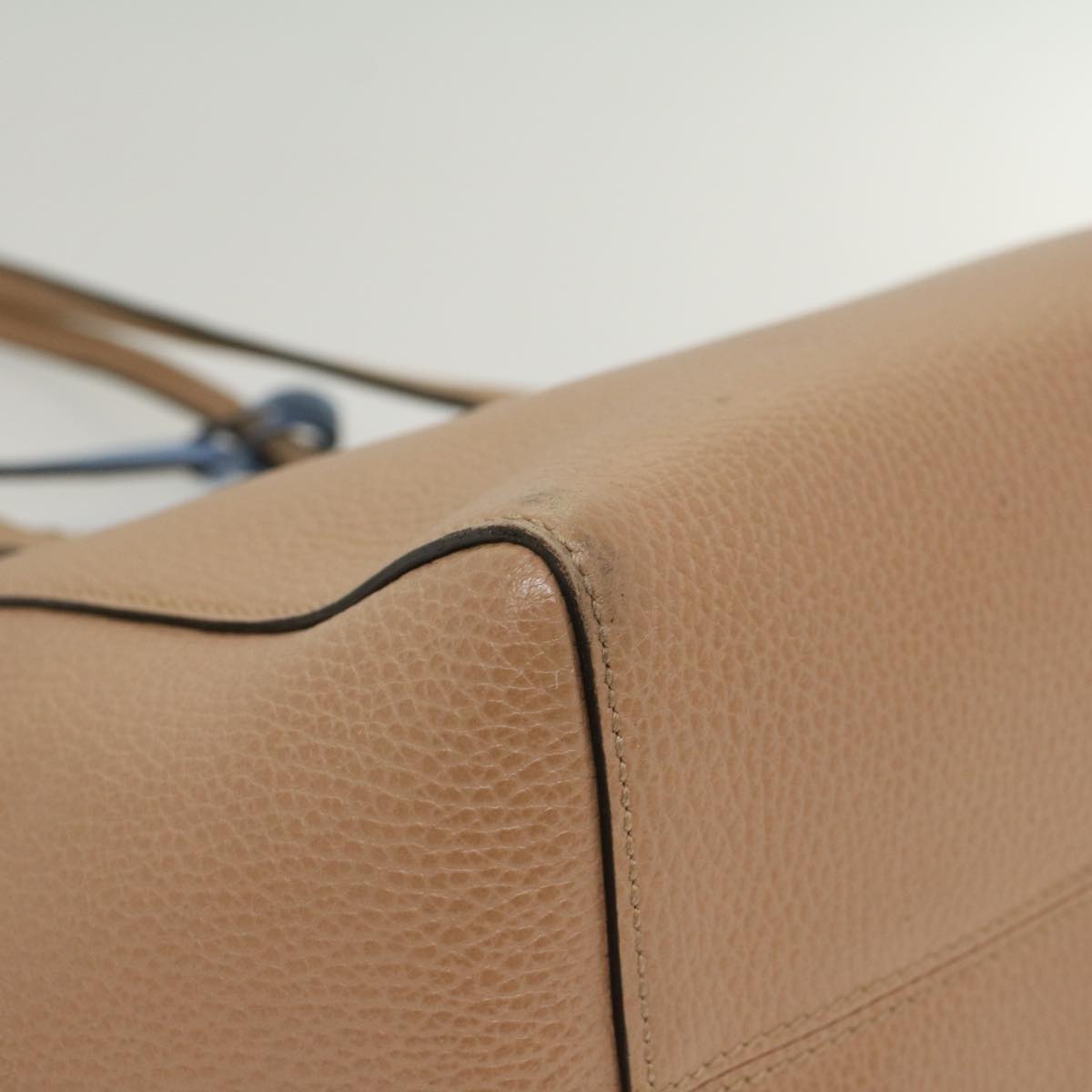 GUCCI Tote Bag Leather Beige 354408 hk837