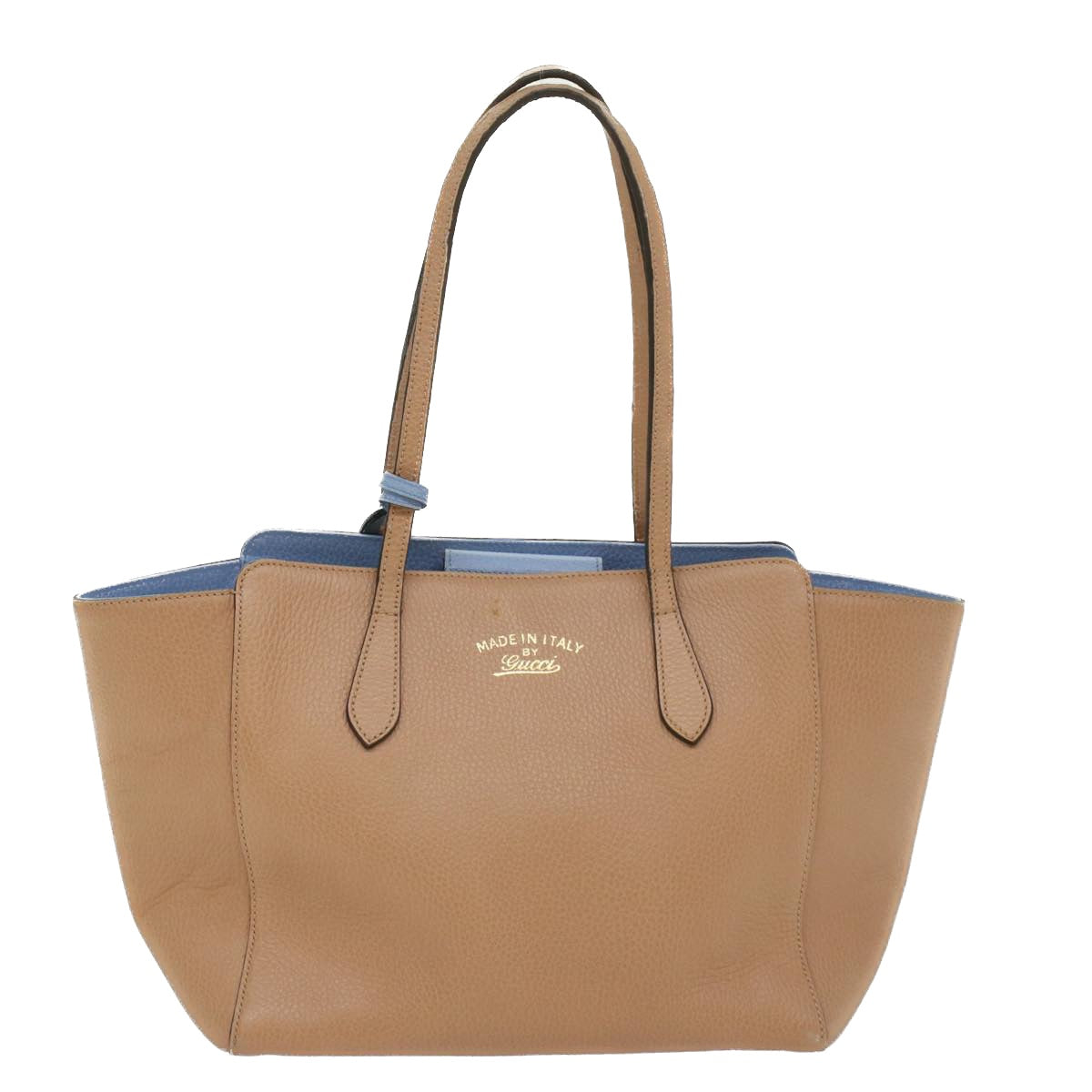 GUCCI Tote Bag Leather Beige 354408 hk837