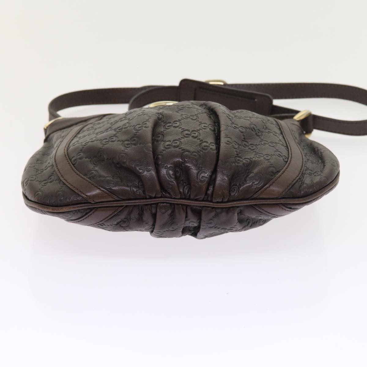 GUCCI GG Canvas Guccissima Shoulder Bag Brown 203257 hk853