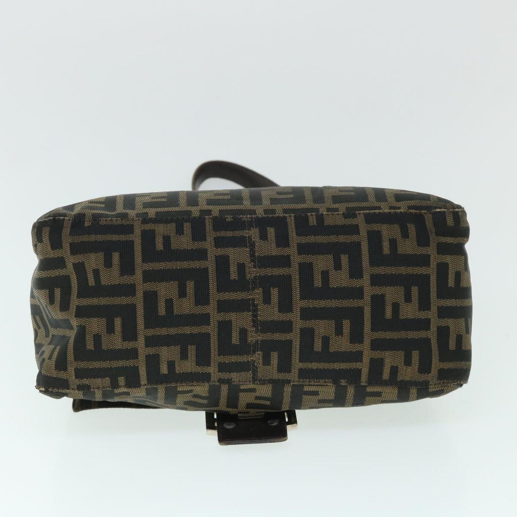 FENDI Zucca Canvas Mamma Baguette Shoulder Bag Brown hk856