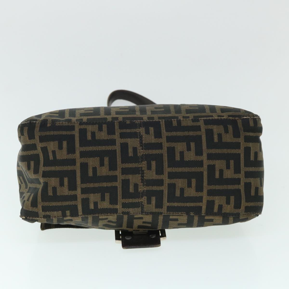 FENDI Zucca Canvas Mamma Baguette Shoulder Bag Brown hk856