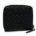 GUCCI Micro GG Canvas Guccissima Wallet Black 449345 525040 hk873