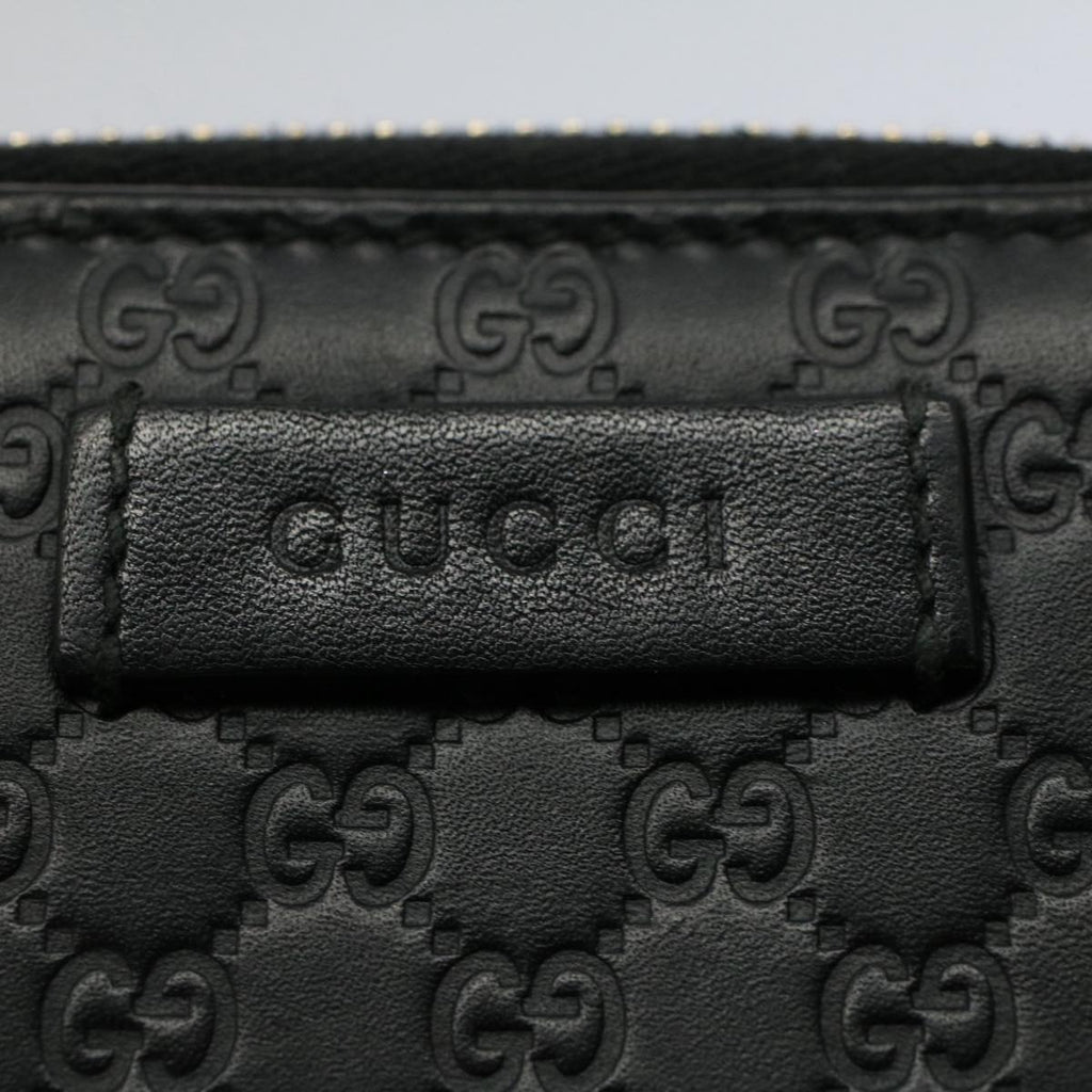 GUCCI Micro GG Canvas Guccissima Wallet Black 449345 525040 hk873