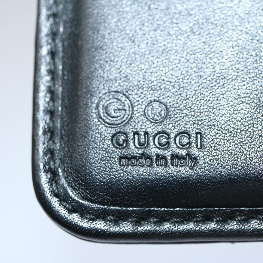 GUCCI Micro GG Canvas Guccissima Wallet Black 449345 525040 hk873
