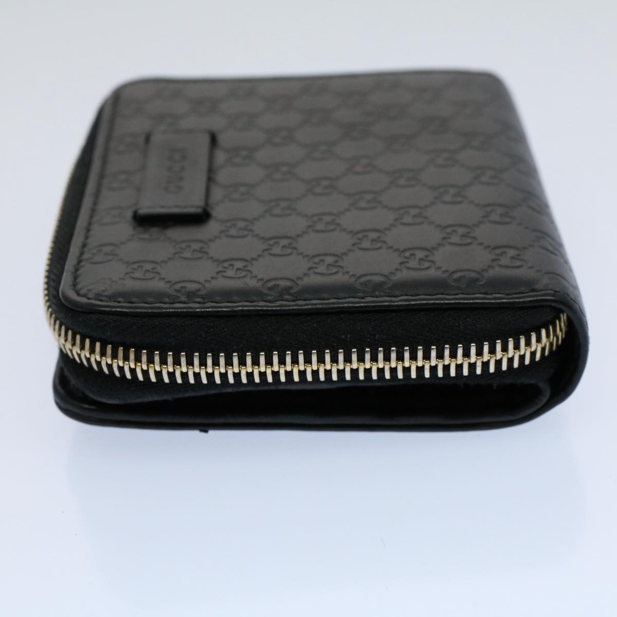 GUCCI Micro GG Canvas Guccissima Wallet Black 449345 525040 hk873