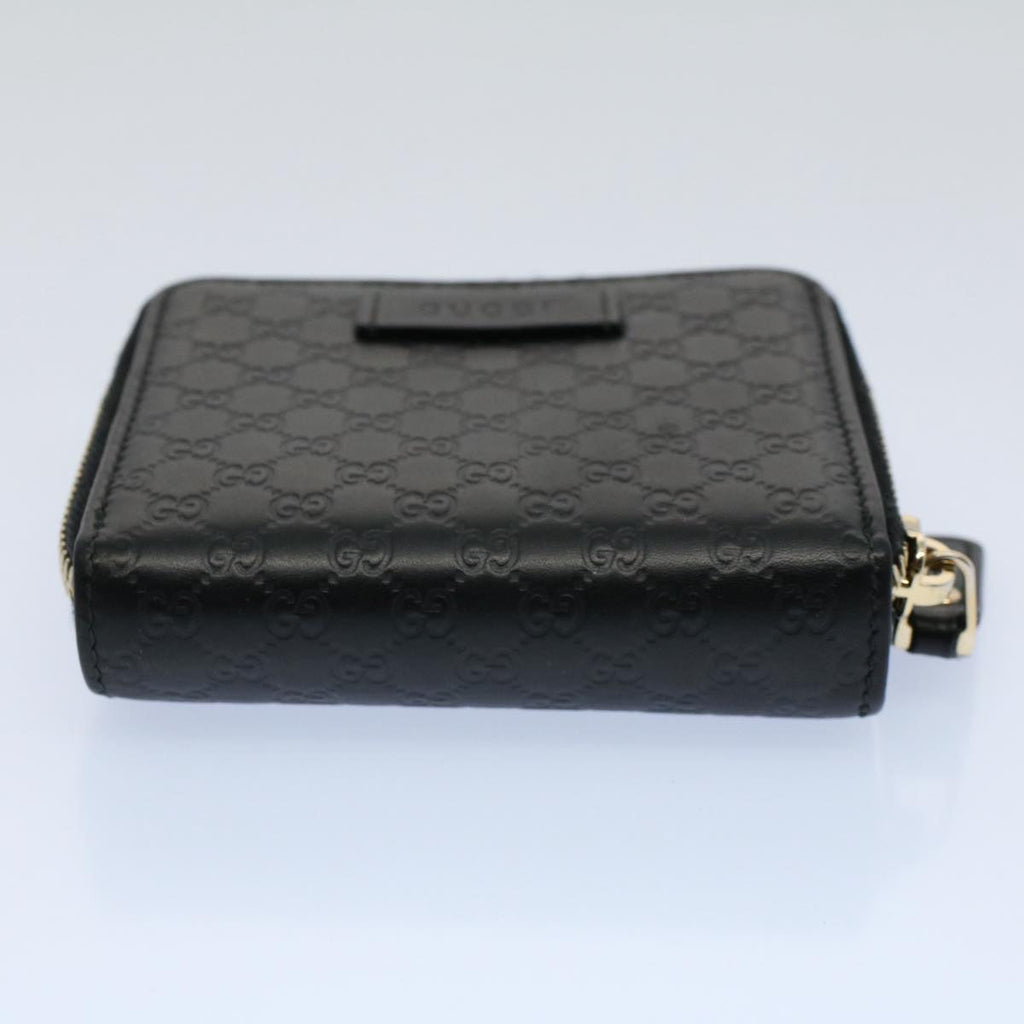 GUCCI Micro GG Canvas Guccissima Wallet Black 449345 525040 hk873
