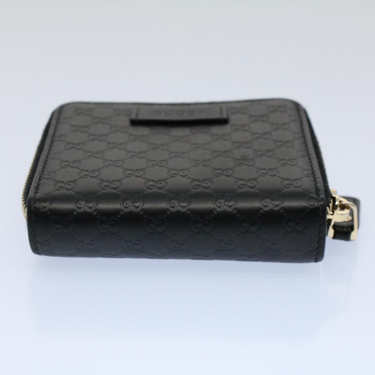 GUCCI Micro GG Canvas Guccissima Wallet Black 449345 525040 hk873