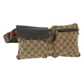 GUCCI GG Canvas Web Sherry Line Waist bag Beige Red Green 28566 hk890