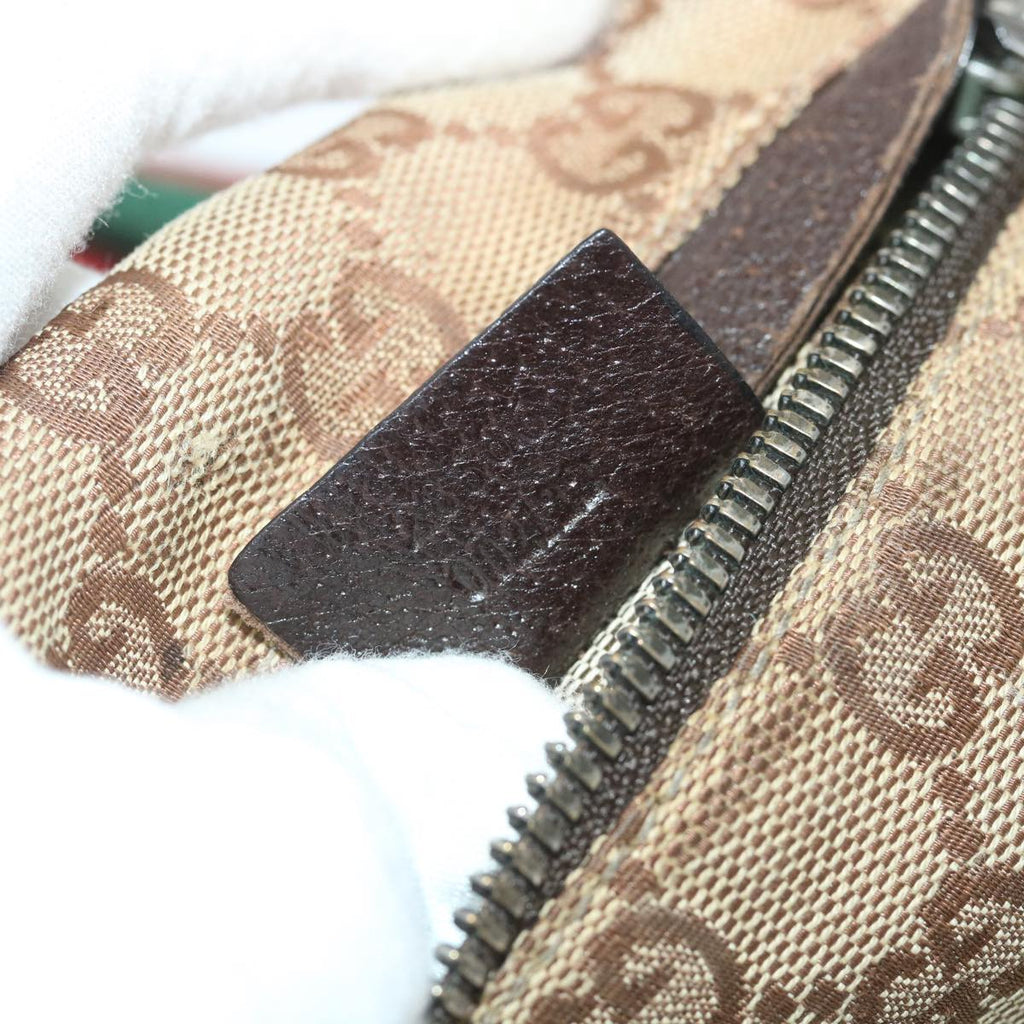 GUCCI GG Canvas Web Sherry Line Waist bag Beige Red Green 28566 hk890