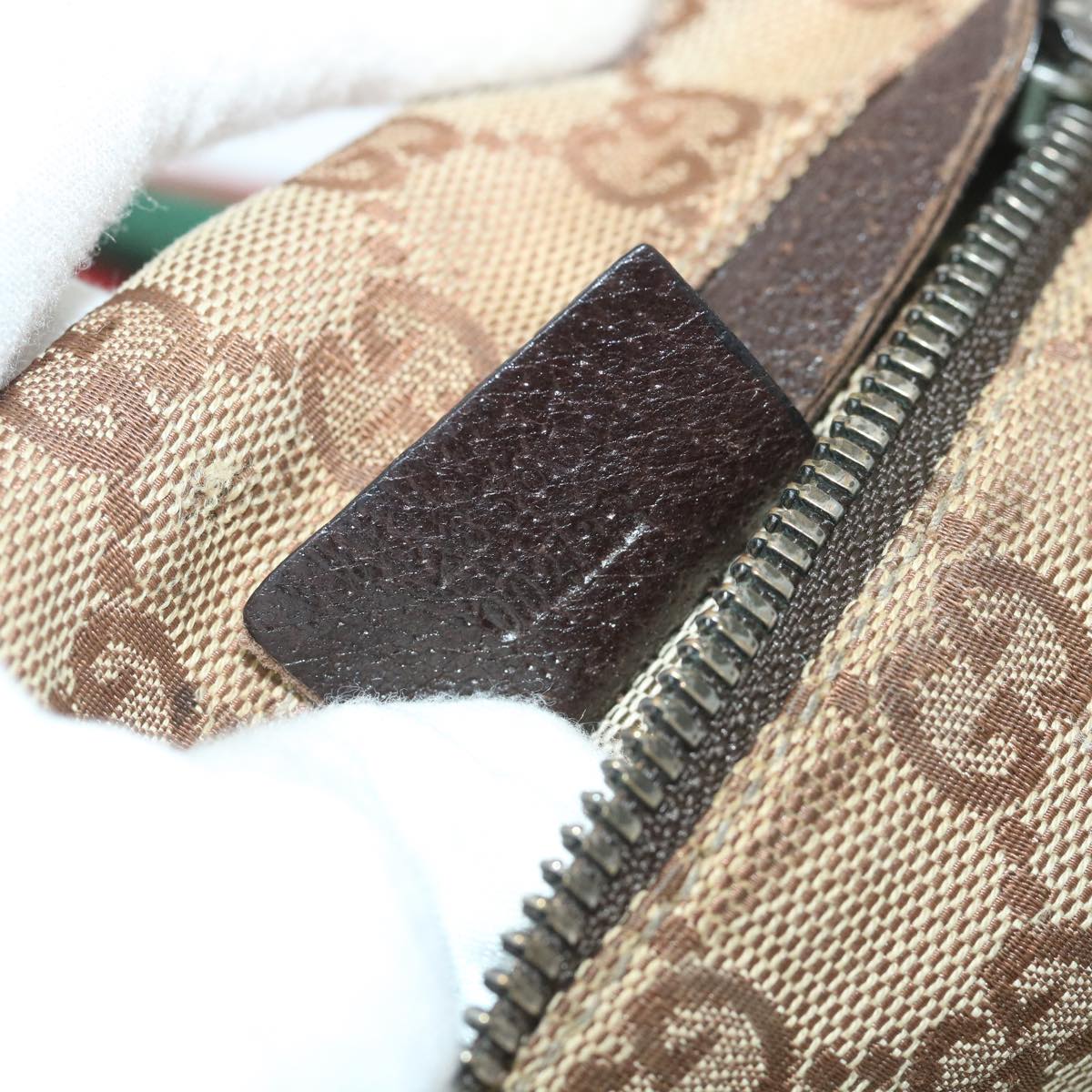 GUCCI GG Canvas Web Sherry Line Waist bag Beige Red Green 28566 hk890
