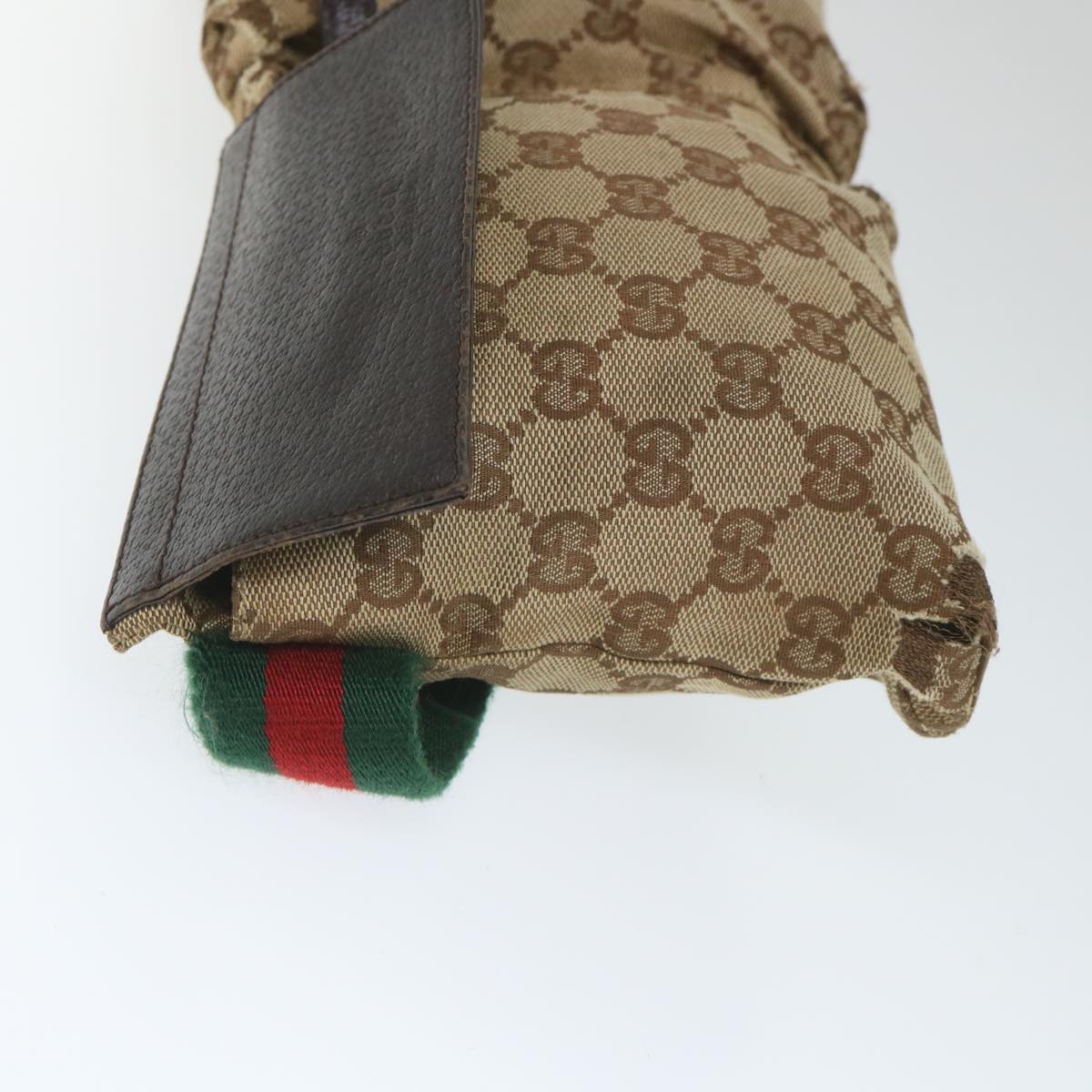 GUCCI GG Canvas Web Sherry Line Waist bag Beige Red Green 28566 hk890
