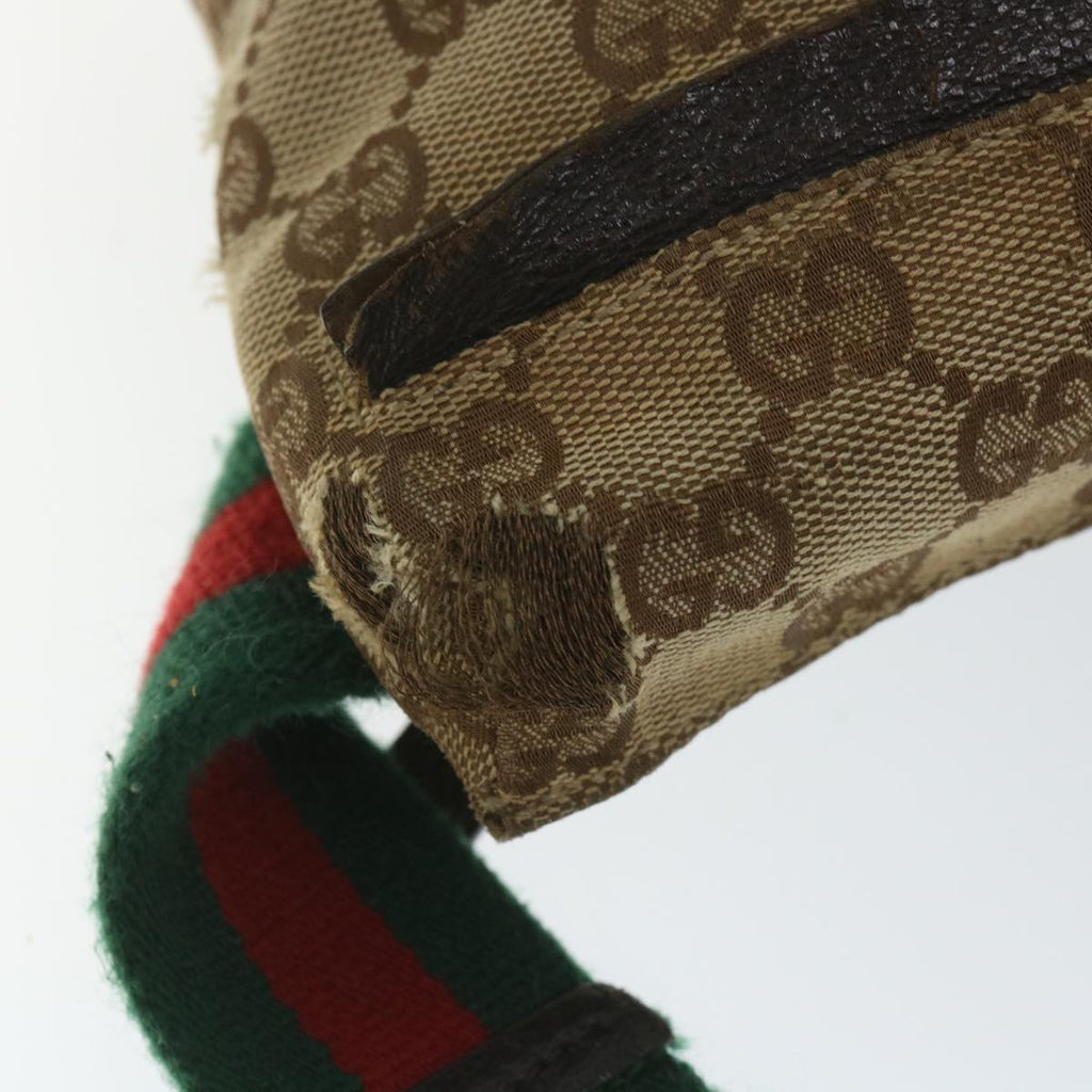 GUCCI GG Canvas Web Sherry Line Waist bag Beige Red Green 28566 hk890
