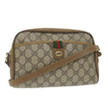 GUCCI GG Supreme Web Sherry Line Shoulder Bag Beige Red 116 02 089 hk891