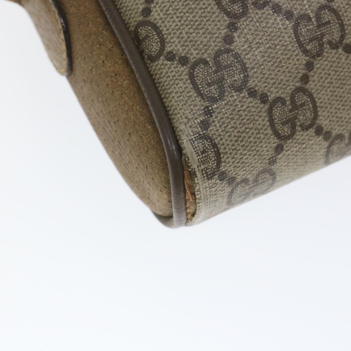 GUCCI GG Supreme Web Sherry Line Shoulder Bag Beige Red 116 02 089 hk891