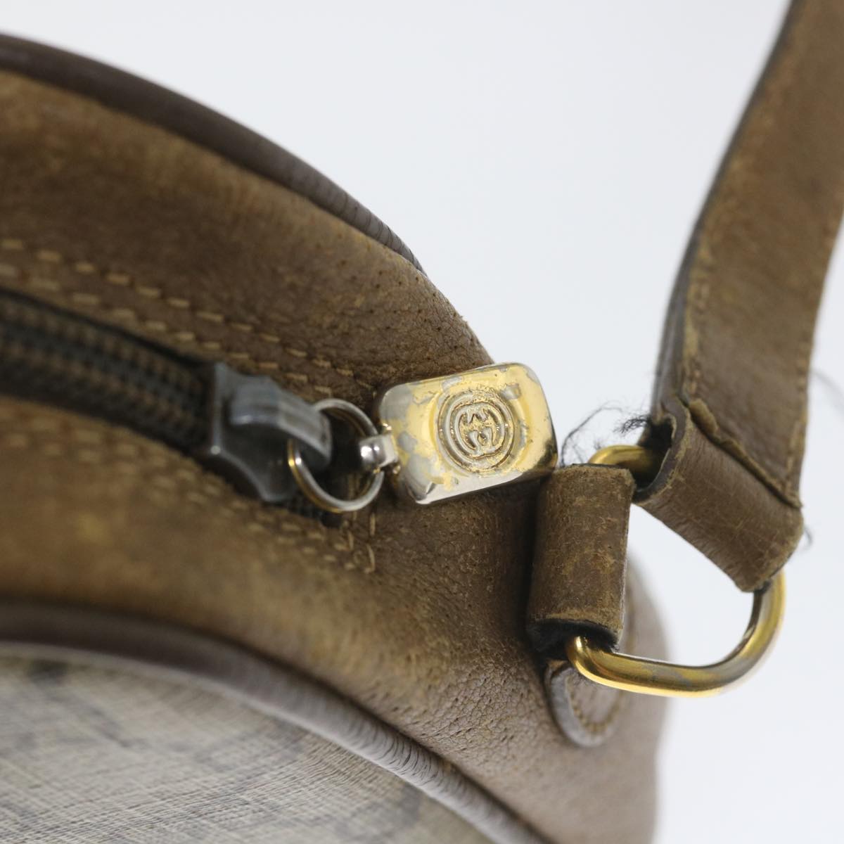 GUCCI GG Supreme Web Sherry Line Shoulder Bag Beige Red 116 02 089 hk891
