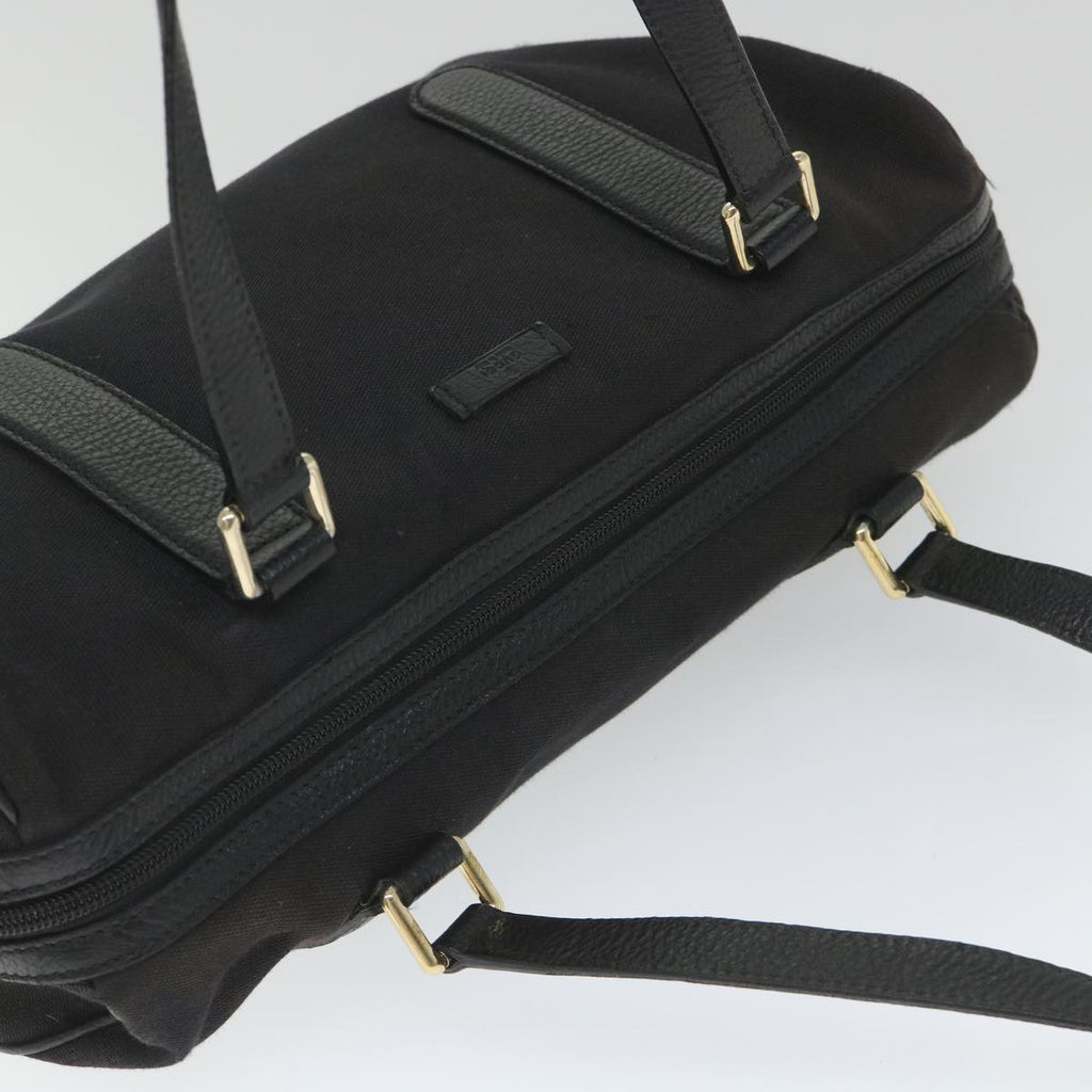 GUCCI Mini Boston Bag Canvas Black 257288 hk894