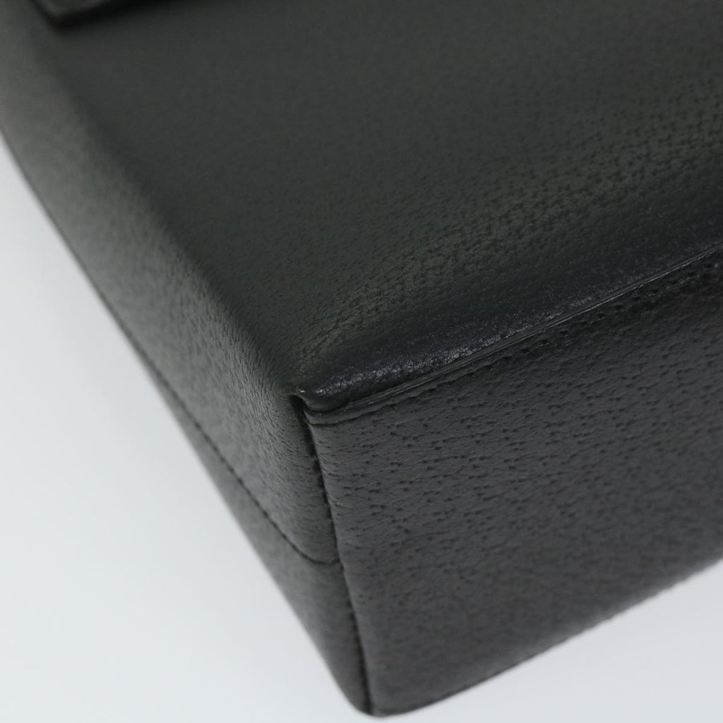 GUCCI Bamboo Hand Bag Leather 2way Black 001 1887 3444 hk912