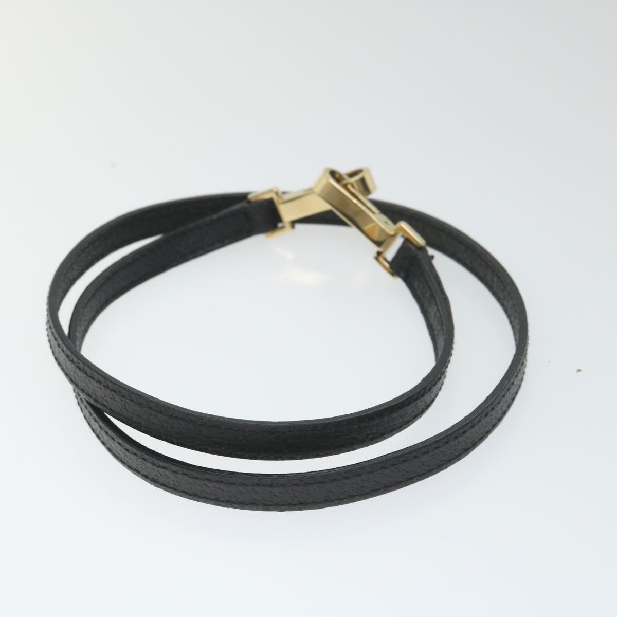GUCCI Bamboo Hand Bag Leather 2way Black 001 1887 3444 hk912