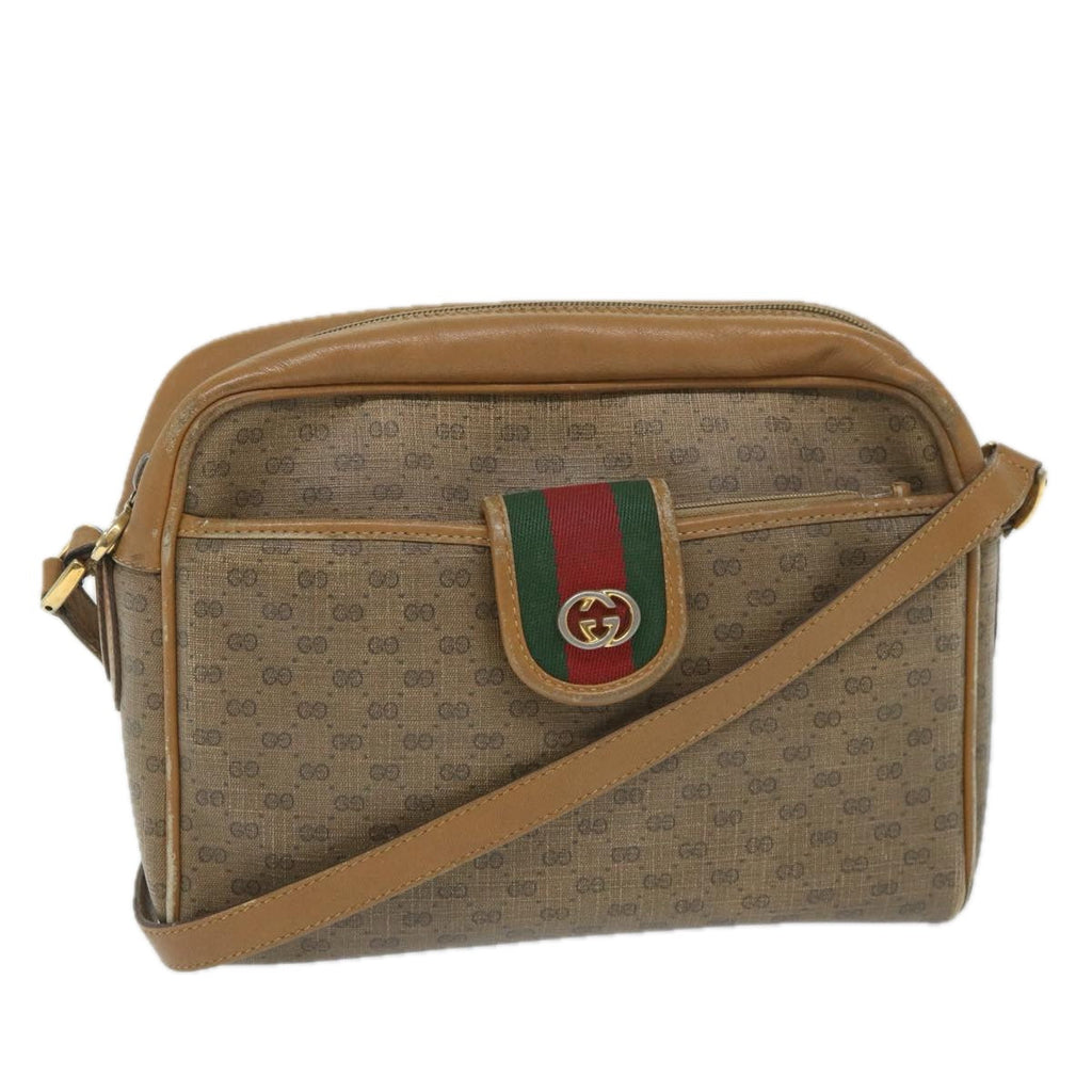 GUCCI Micro GG Supreme Web Sherry Line Shoulder Bag Beige 001 56 0944 hk913