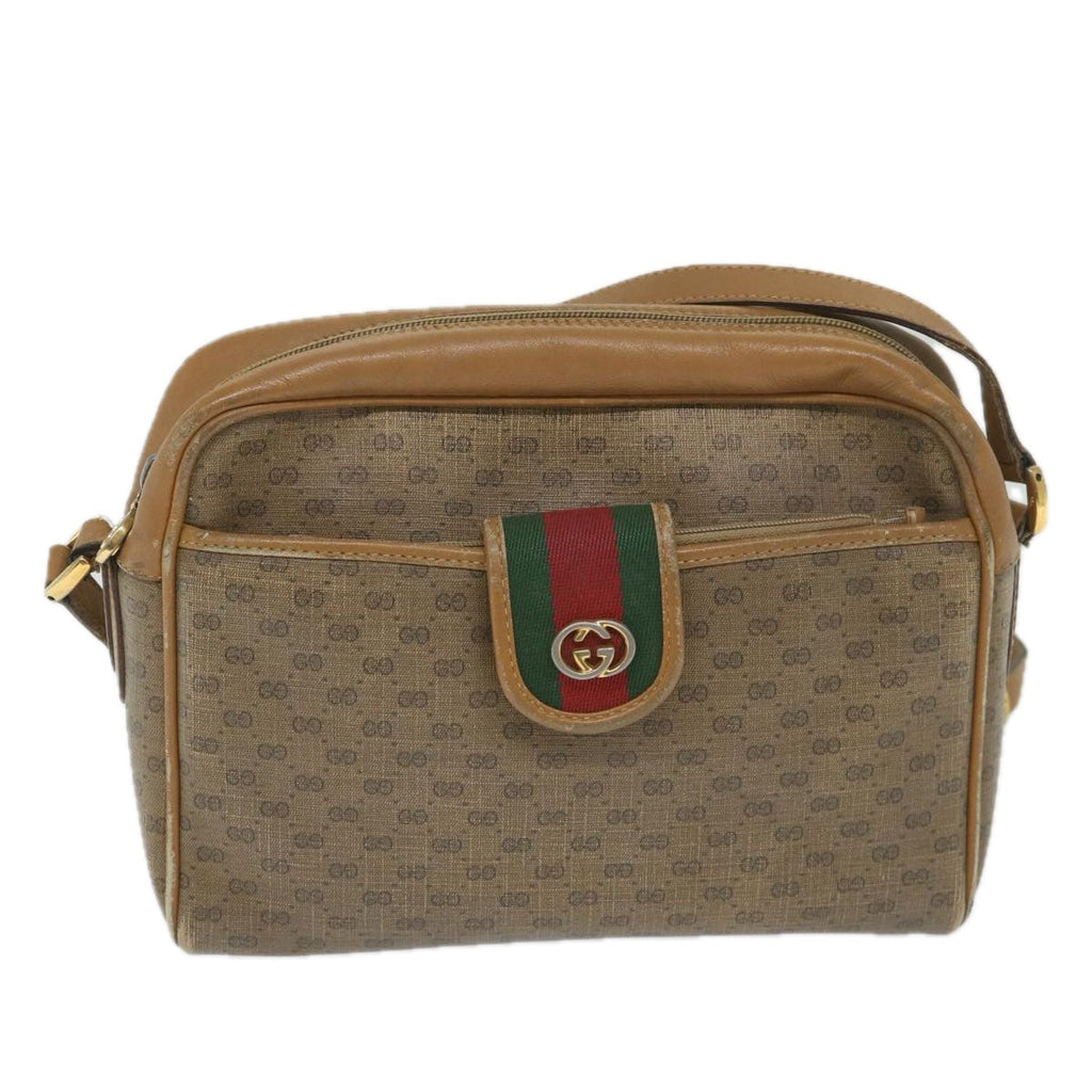 GUCCI Micro GG Supreme Web Sherry Line Shoulder Bag Beige 001 56 0944 hk913