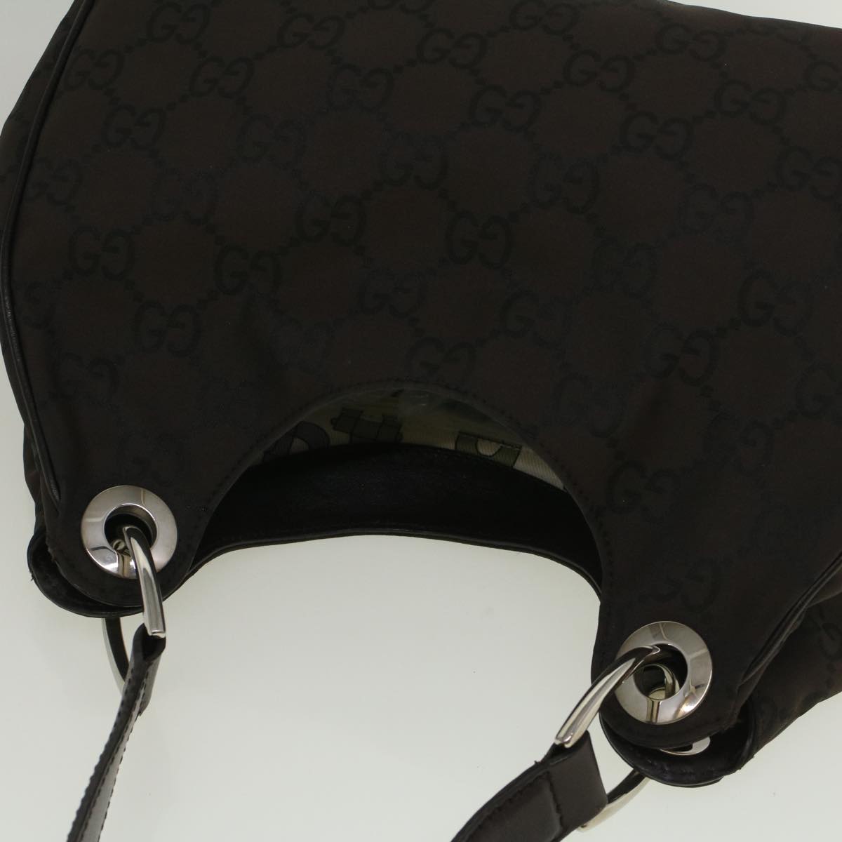 GUCCI GG Canvas Shoulder Bag Brown 257265 hk914