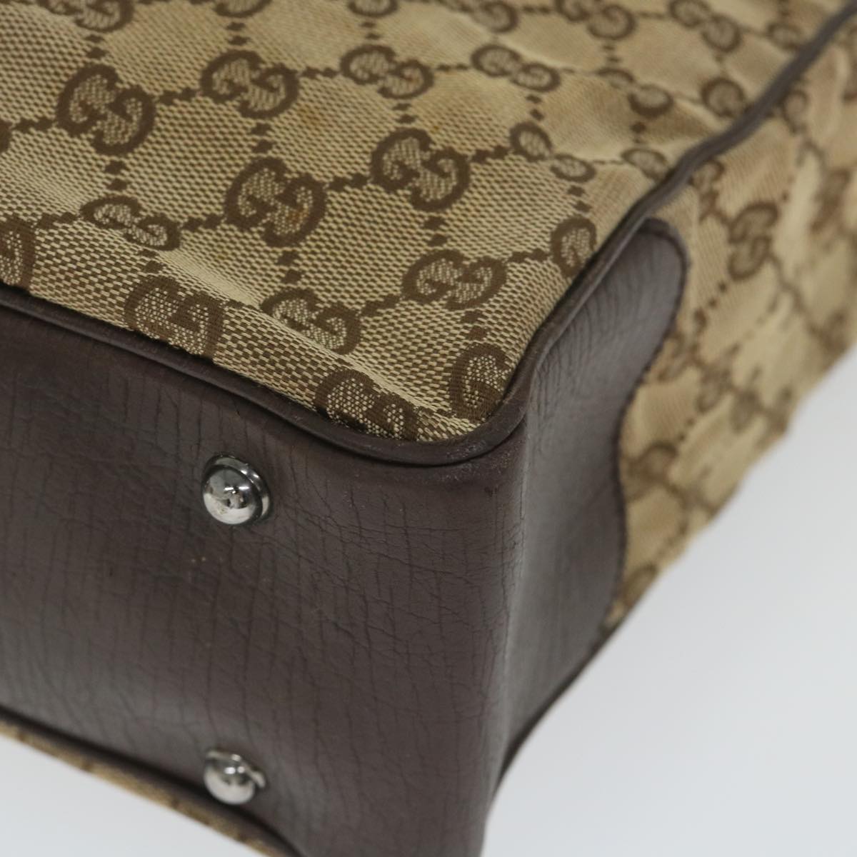 GUCCI GG Canvas Bamboo Tote Bag Beige 112530 hk915