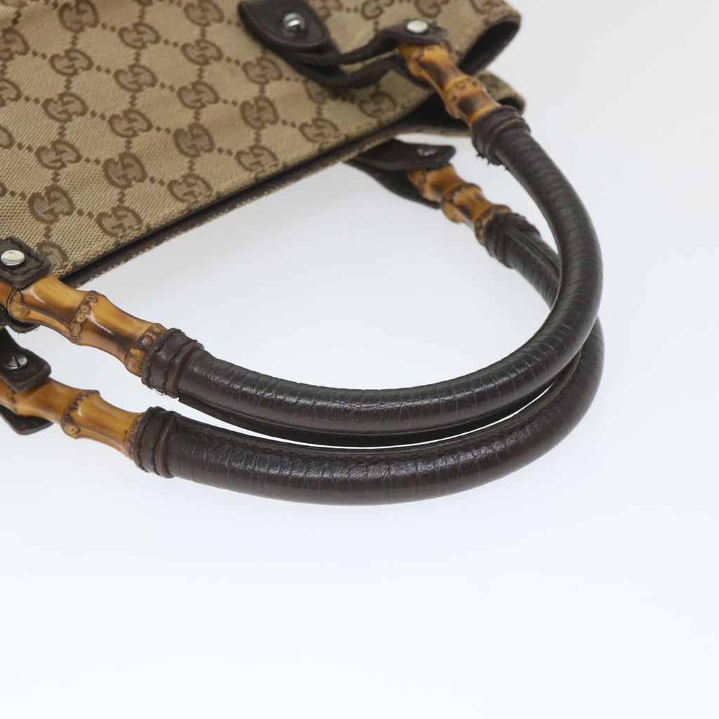 GUCCI GG Canvas Bamboo Tote Bag Beige 112530 hk915