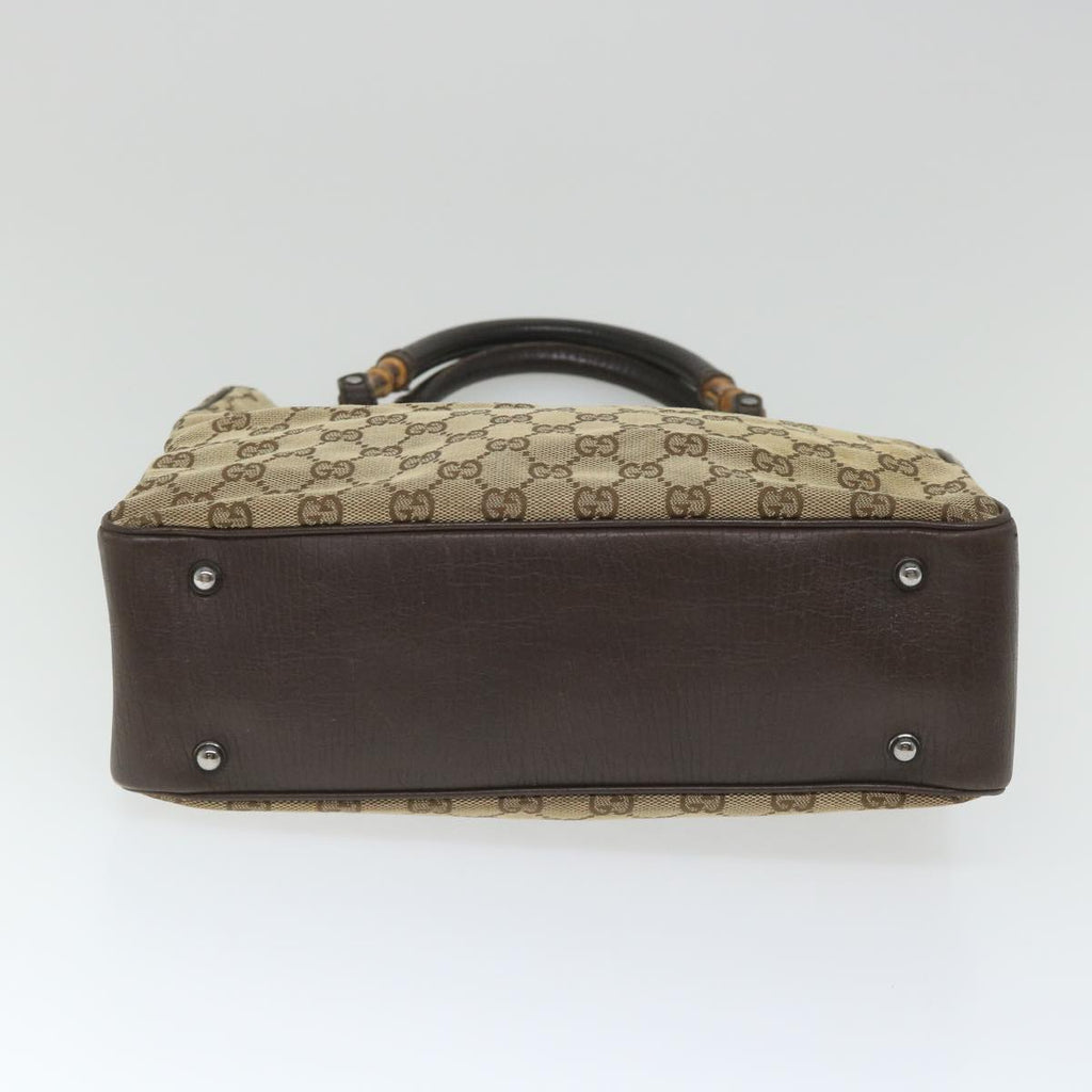 GUCCI GG Canvas Bamboo Tote Bag Beige 112530 hk915