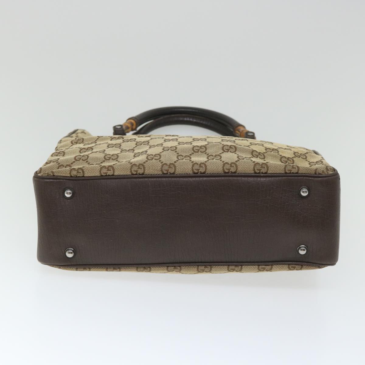 GUCCI GG Canvas Bamboo Tote Bag Beige 112530 hk915