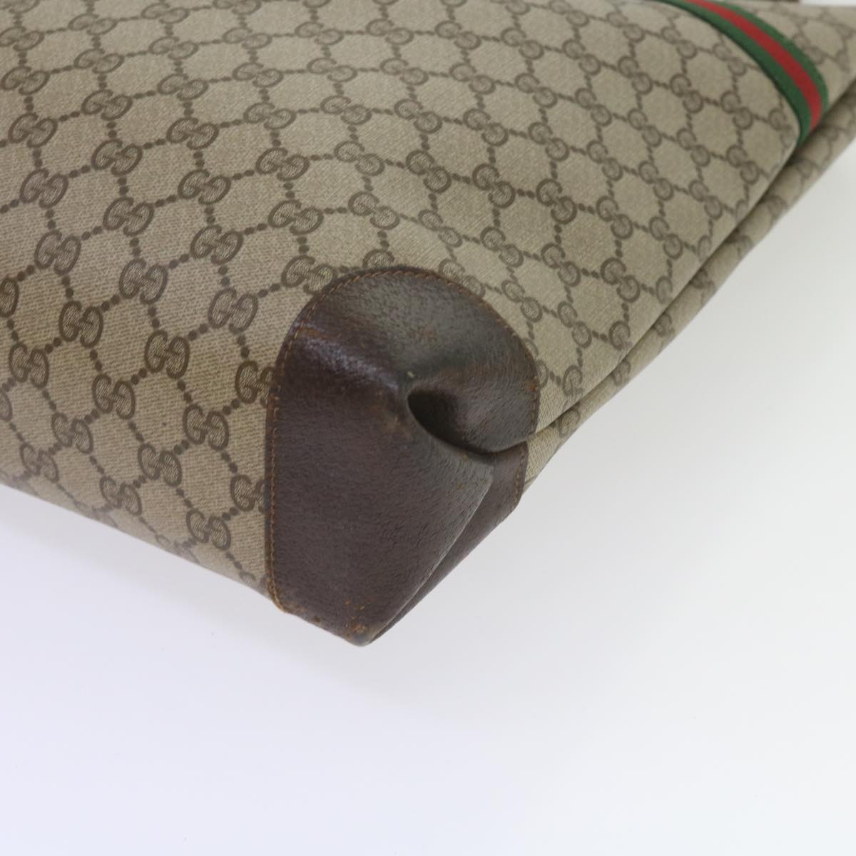 GUCCI GG Supreme Web Sherry Line Tote Bag Beige Red 002 123 0131 hk935