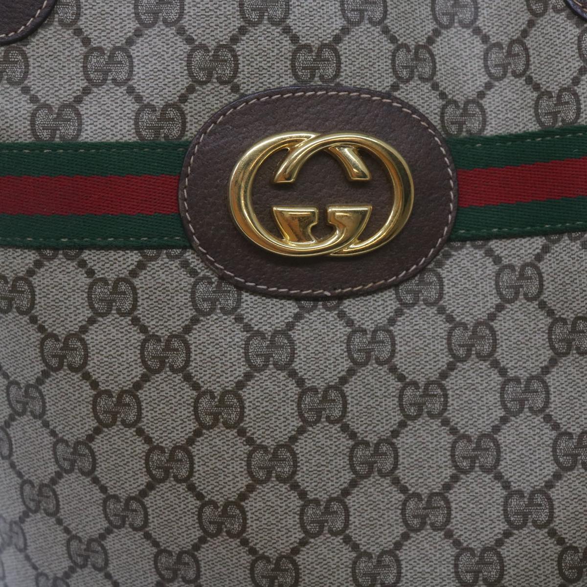GUCCI GG Supreme Web Sherry Line Tote Bag Beige Red 002 123 0131 hk935