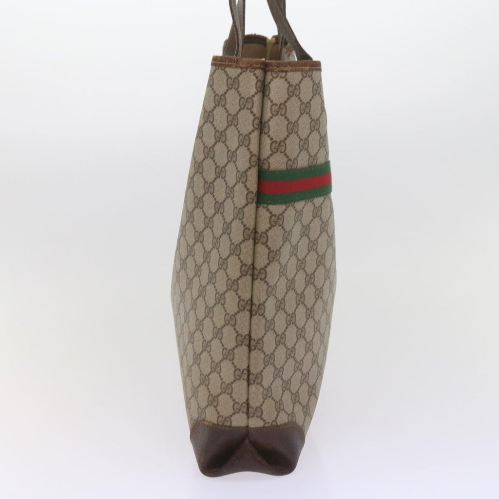 GUCCI GG Supreme Web Sherry Line Tote Bag Beige Red 002 123 0131 hk935