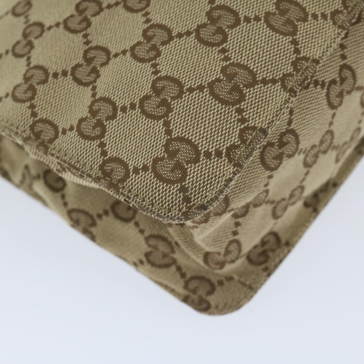 GUCCI GG Canvas Shoulder Bag Beige 120841 hk939