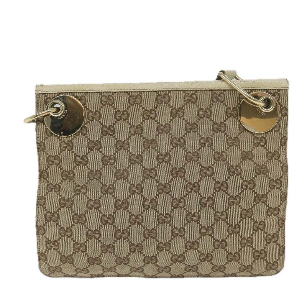 GUCCI GG Canvas Shoulder Bag Beige 120841 hk939
