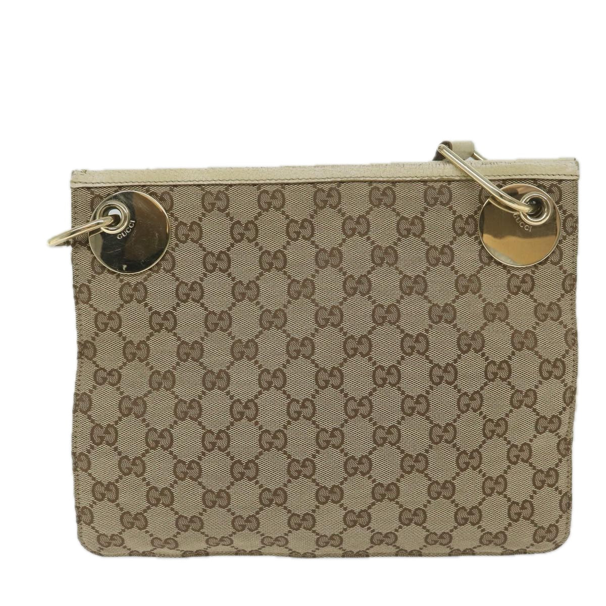 GUCCI GG Canvas Shoulder Bag Beige 120841 hk939