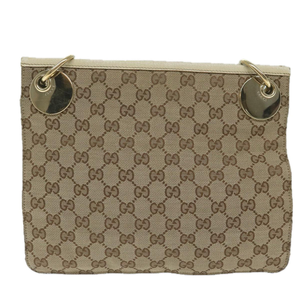 GUCCI GG Canvas Shoulder Bag Beige 120841 hk939