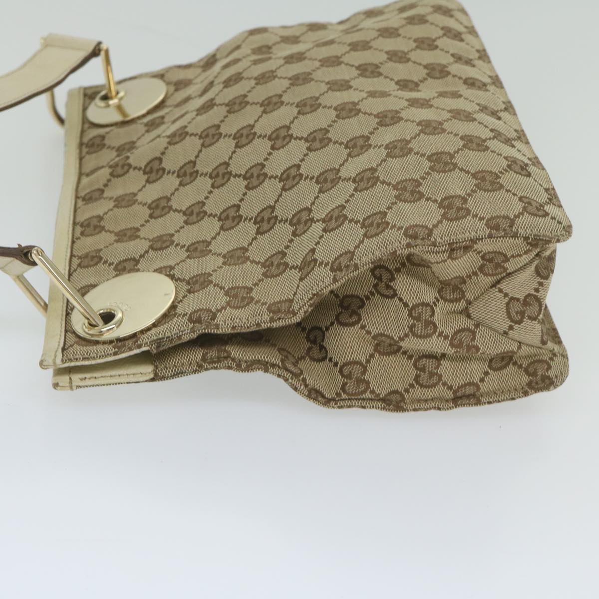 GUCCI GG Canvas Shoulder Bag Beige 120841 hk939