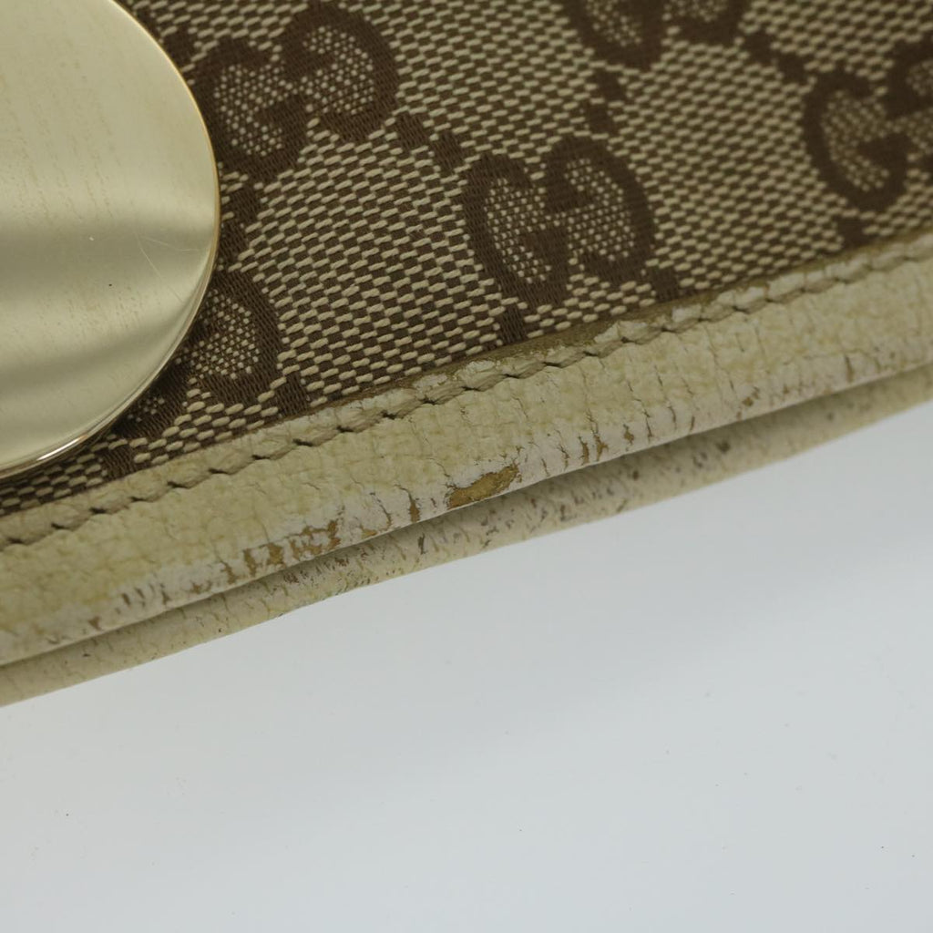 GUCCI GG Canvas Shoulder Bag Beige 120841 hk939
