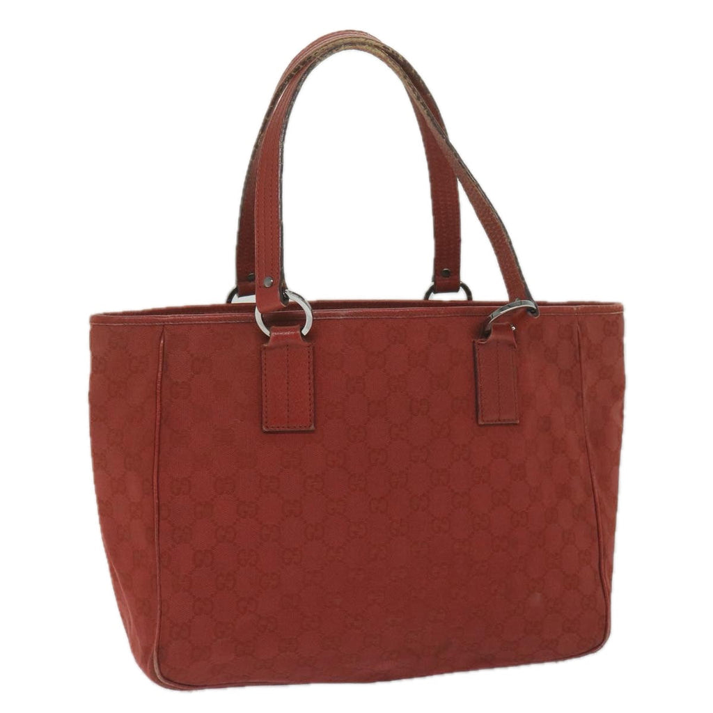 GUCCI GG Canvas Tote Bag Red 113017 hk950