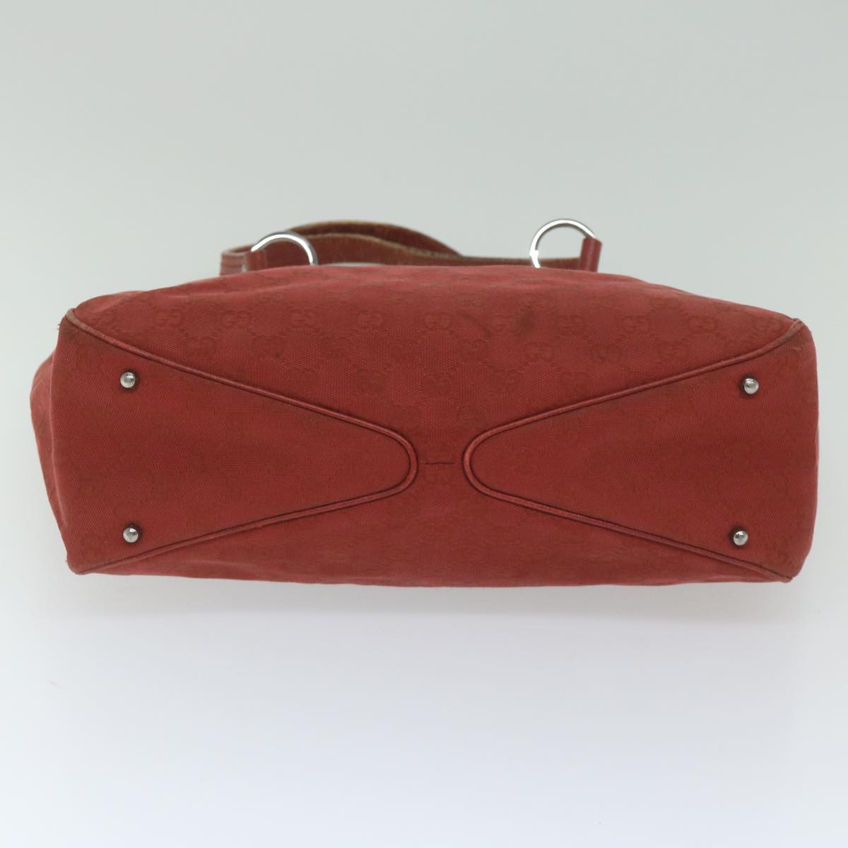 GUCCI GG Canvas Tote Bag Red 113017 hk950