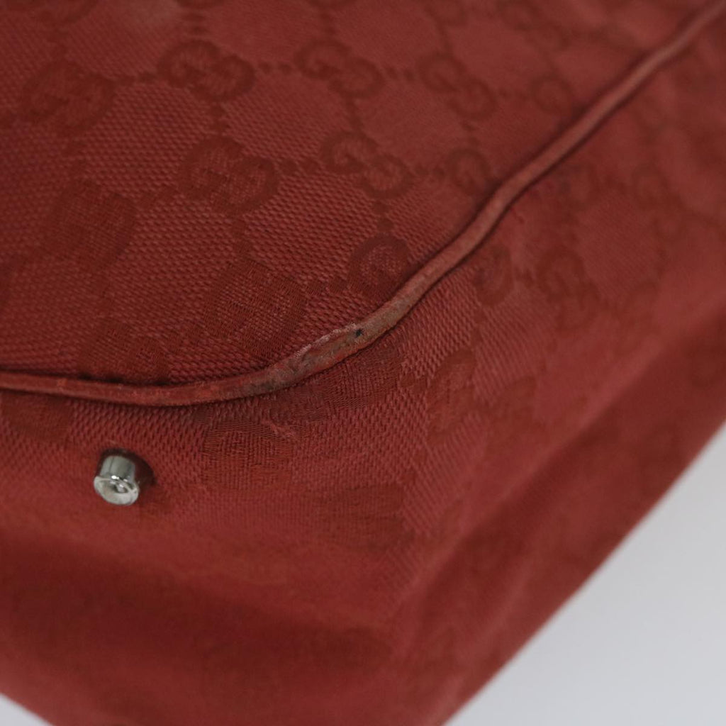 GUCCI GG Canvas Tote Bag Red 113017 hk950