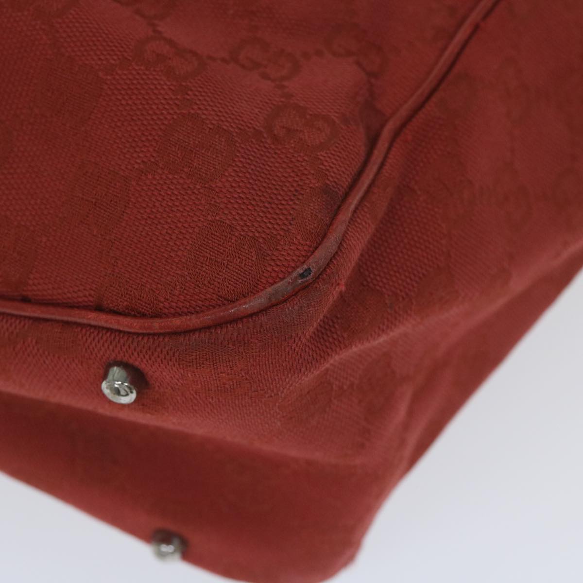 GUCCI GG Canvas Tote Bag Red 113017 hk950