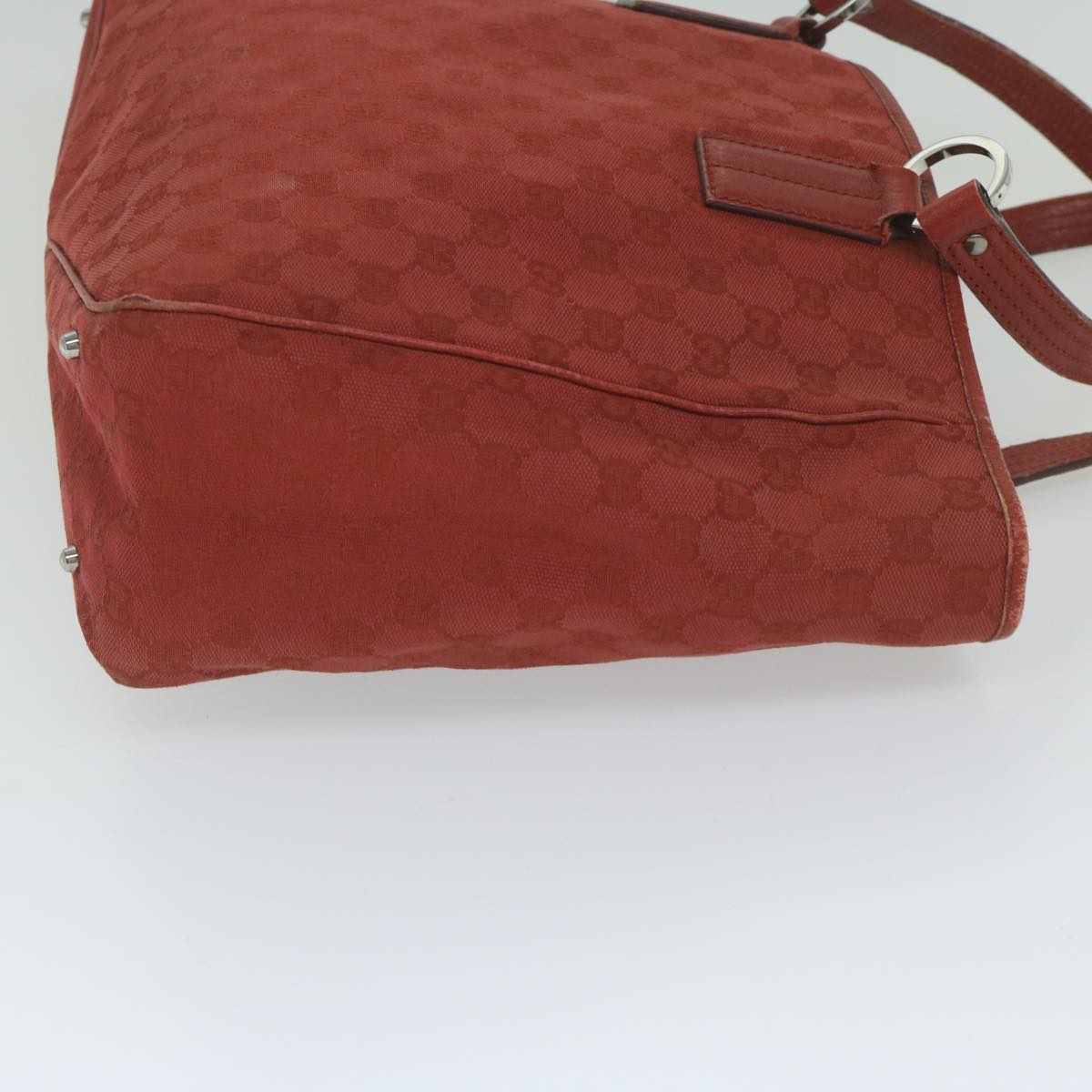 GUCCI GG Canvas Tote Bag Red 113017 hk950
